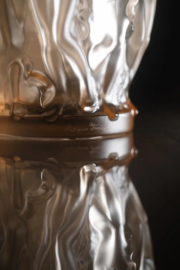 Sirénes Vase Gold Luster Crystal Lalique & Terry Rodgers