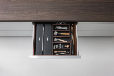 Smoked OAK Drawers and PAN Drawers Accessories Molteni&C