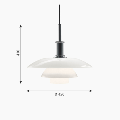 PH 4½-4 Glass Pendant Louis Poulsen