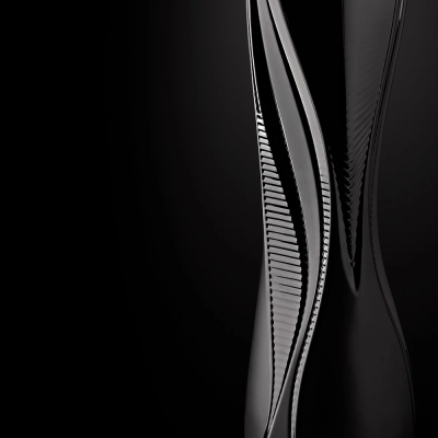 Visio Vase Black Crystal Lalique & Zaha Hadid