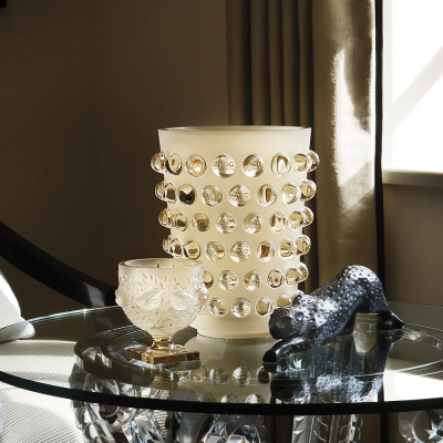 Mossi XXL Vase Gold Luster Crystal Lalique