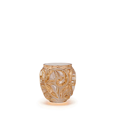 Tourbillons Small Vase Gold Luster Crystal Lalique