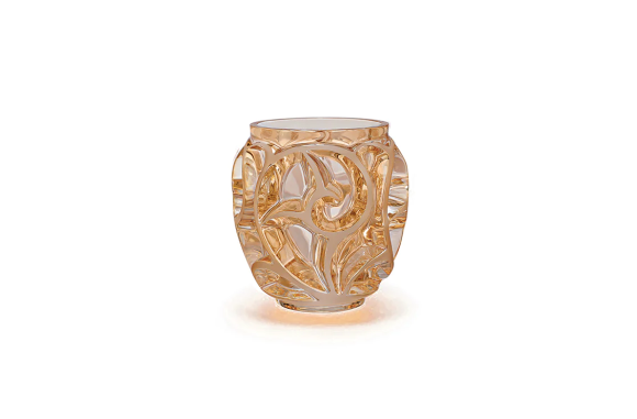 Tourbillons Small Vase Gold Luster Crystal Lalique