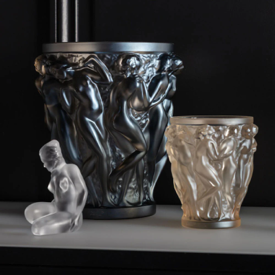 Bacchantes Vase Bronze Crystal Lalique