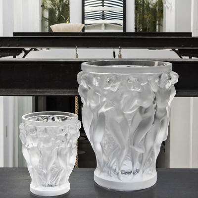 Bacchantes Small Vase Clear Crystal Lalique