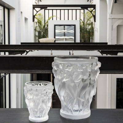Bacchantes Vase Clear Crystal Lalique