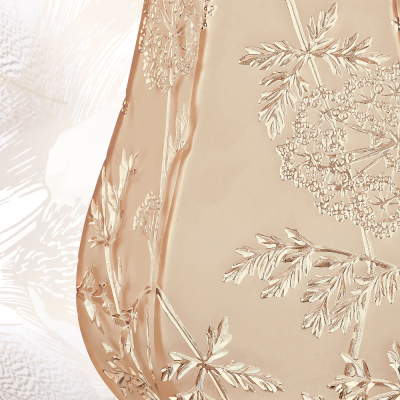 Ombelles Vase Gold Luster Crystal Lalique