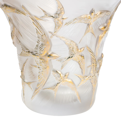 Hirondelles Flared Vase Lalique