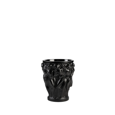 Bacchantes Small Vase Black Crystal Lalique