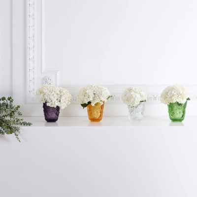 Pivoines Small Vase Clear Crystal Lalique