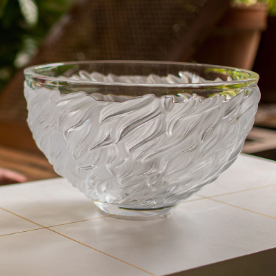 Fourrure Bowl Clear Crystal Lalique