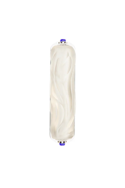 Mezuzah Small Clear and Nickel Lalique&Irma