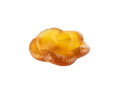 Serpent Bowl Ambre Crystal Lalique