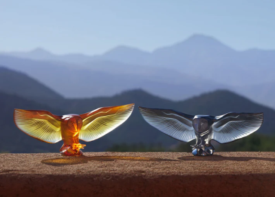 Barn Owl Sculpture Amber Crystal Lalique