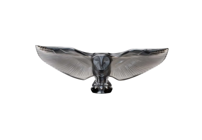 Barn Owl Sculpture Bronze Crystal Lalique