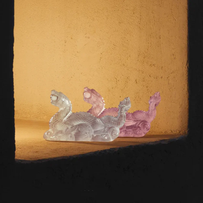 Tianlong Dragon Sculpture Clear Crystal Lalique