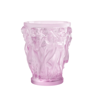 Bacchantes Vase Pink Luster Crystal Lalique
