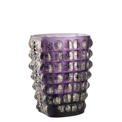 Croco Vase Purpel Crystal Lalique
