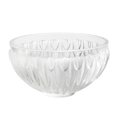 Plumes Bowl Clear Crystal Lalique