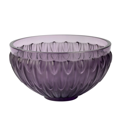 Plumes Bowl Dusk Purple Crystal Lalique