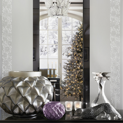 Zeila Panther Large Sculpture Grey Crystal Lalique