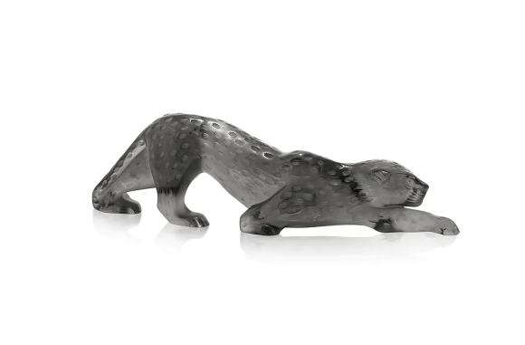 Zeila Panther Large Sculpture Grey Crystal Lalique