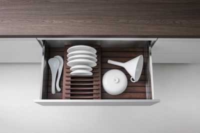 Smoked OAK Drawers and PAN Drawers Accessories Molteni&C