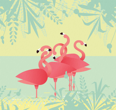 Flamingos Londonart