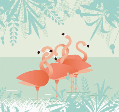 Flamingos Londonart