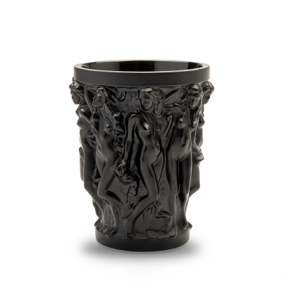 Sirénes Vase Black Crystal Lalique & Terry Rodgers