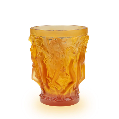 Sirénes Vase Amber Crystal Lalique & Terry Rodgers