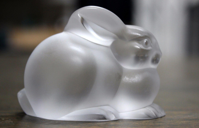 Resting Rabbit Sculpture Lalique