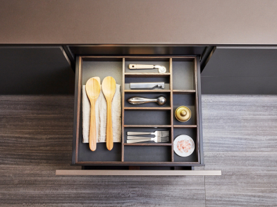 Smoked OAK Drawers and PAN Drawers Accessories Molteni&C