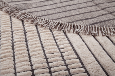 RD Grid Berber Round Amini Carpets