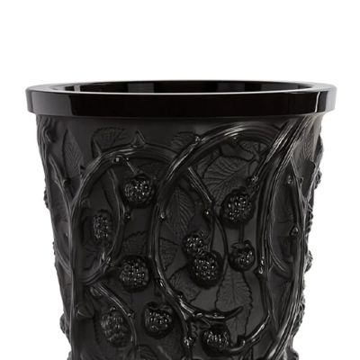Mūres Medium Vase Black Crystal Lalique