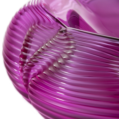Fontana Bowl Fuchsia Crystal Lalique & Zaha Hadid