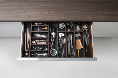 Smoked OAK Drawers and PAN Drawers Accessories Molteni&C