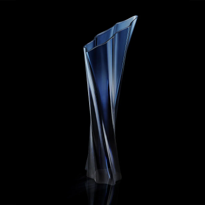 Tandrillah Midnight Blue Crystal Vase Lalique & Elisabeth de Portzamparc