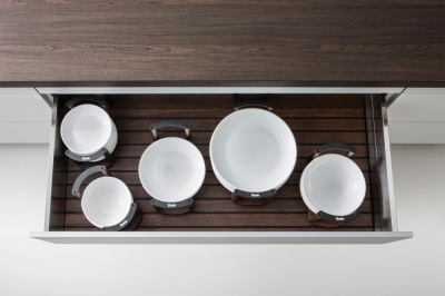 Smoked OAK Drawers and PAN Drawers Accessories Molteni&C