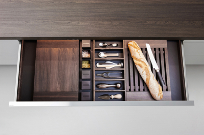 Smoked OAK Drawers and PAN Drawers Accessories Molteni&C