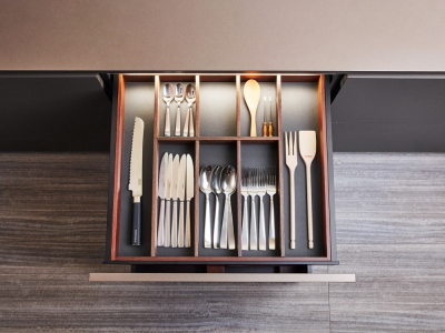 Smoked OAK Drawers and PAN Drawers Accessories Molteni&C