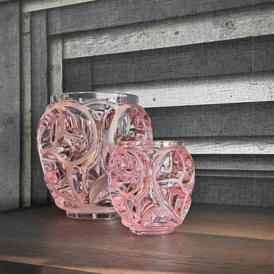 Tourbillons Small Vase Pink Luster Crystal Lalique