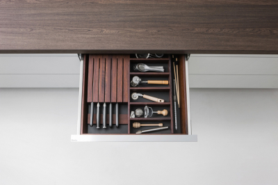 Smoked OAK Drawers and PAN Drawers Accessories Molteni&C