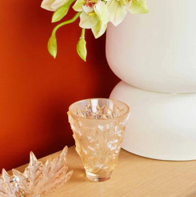 Champs-Élysées Small Vase Gold Luster Crystal Lalique