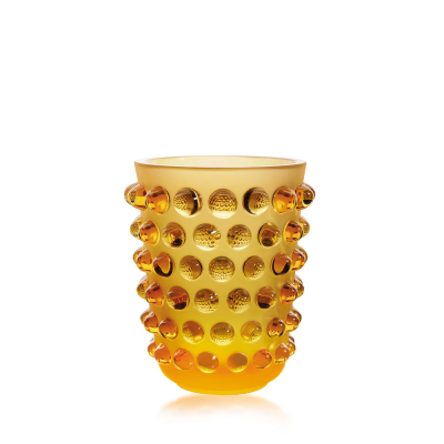Mossi Vase Amber Crysral