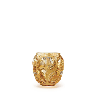 Tourbillons Small  Vase Amber Crystal Lalique