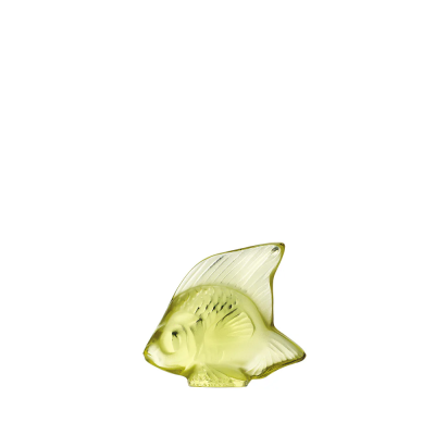 Fish Sulpture Yellow Sun Crystal Lalique
