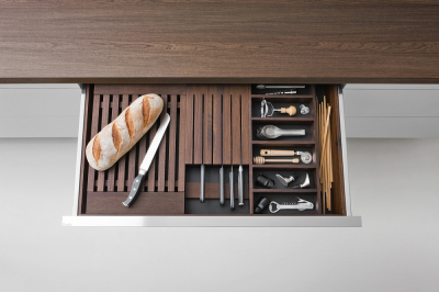 Smoked OAK Drawers and PAN Drawers Accessories Molteni&C