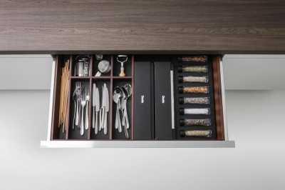 Smoked OAK Drawers and PAN Drawers Accessories Molteni&C