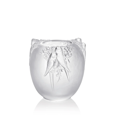 Perruches Vase Lalique